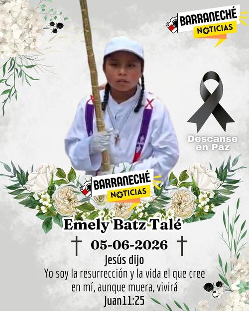 La menor Emely Batz fue v&iacute;ctima mortal de este incidente. (Foto: Barranech&eacute; Noticias)