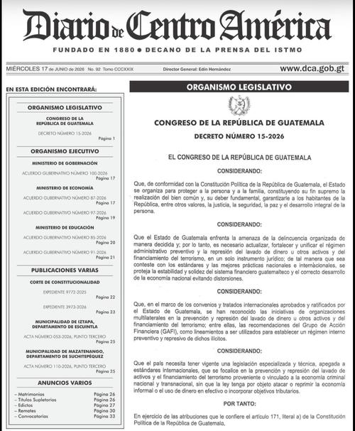 El decreto actualiza la normativa contra el lavado de dinero despu&eacute;s de 25 a&ntilde;os. (Imagen: captura de pantalla) 