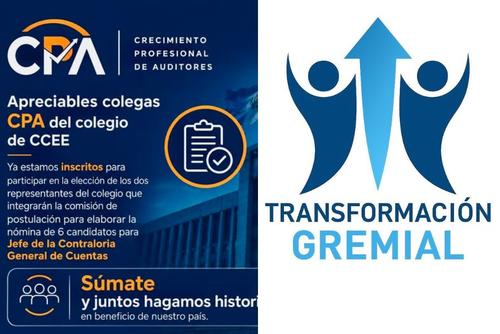 Entre las agrupaci&oacute;n que podr&iacute;an participar en el proceso de elecci&oacute;n de representantes ante la Comisi&oacute;n de Postulaci&oacute;n para jefe de la CGC, destacan Crecimiento Profesional de Auditores y Transformaci&oacute;n Gremial. (Foto: Redes Sociales/Soy502)