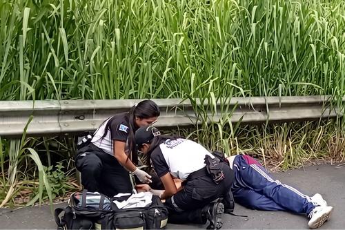 Ataque armado, violencia, bus extraurbano, heridos, Escuintla, polic&iacute;a, Bomberos Voluntarios, 02