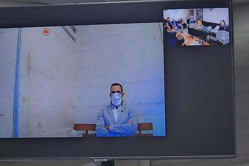 Durante el proceso penal, Kevin Malouf a comparecido a algunas audiencias a trav&eacute;s de videoconferencia. (Foto: Archivo/Soy502)