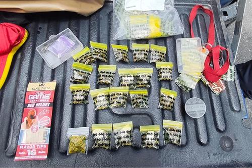 Polic&iacute;a Nacional Civil, captura, pandilleros, Barrio 18, drogas, marihuana, 02