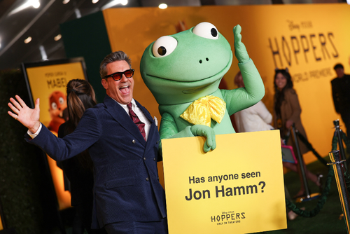 Jon Hamm participa en su cuarto filme animado, y pone voz al antagonista principal. (Foto: AFP) 