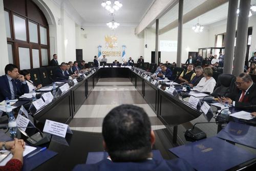 Reuni&oacute;n de Jefes de Bloque para definir los puntos de agenda previstos para este martes. (Foto: Organismo Legislativo/Soy502)