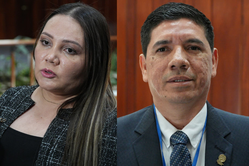 Julia Rivera Aguilar y José Luis Aguirre fueron electos magistrados titular y suplente por el CSU. (Foto: Wilder López(Soy502)

