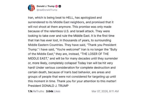 (Imagen: Truth Social)