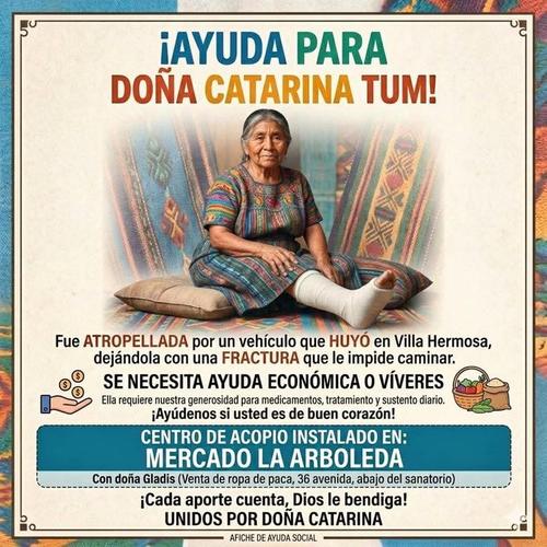 Vecinos organizan ayuda para la mujer, quien no puede trabajar debido a las lesiones. (Imagen: redes sociales) 