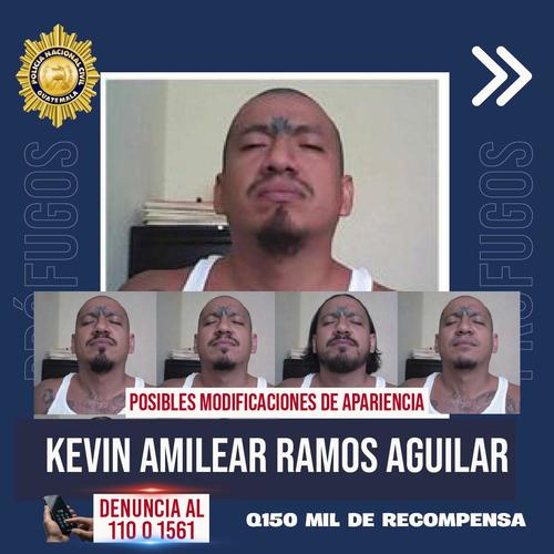 La PNC muestra a pandillero fugado con posibles cambios f&iacute;sicos. (Foto: PNC)