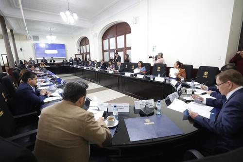 Reuni&oacute;n de la instancia de Jefes de Bloque celebrada este 9 de marzo. (Foto: Organismo Legislativo/Soy502)