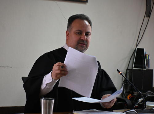 El juez Manolo L&oacute;pez emiti&oacute; sentencia condenatoria en contra de Carlos Garc&iacute;a Rubio. (Foto: Jos&eacute; Pos/Colaborador)