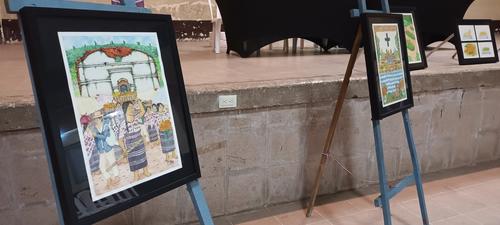 Pinturas con acuarelas hechas por el escritor fueron expuestas al p&uacute;blico. (Foto: Mario Equit&eacute;/Colaborador)