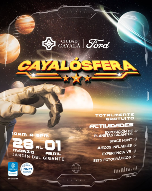 Ciudad Cayal&aacute;, Cayal&oacute;sfera, planetas, cosmos, experiencia, verano, Guatemala, Soy502