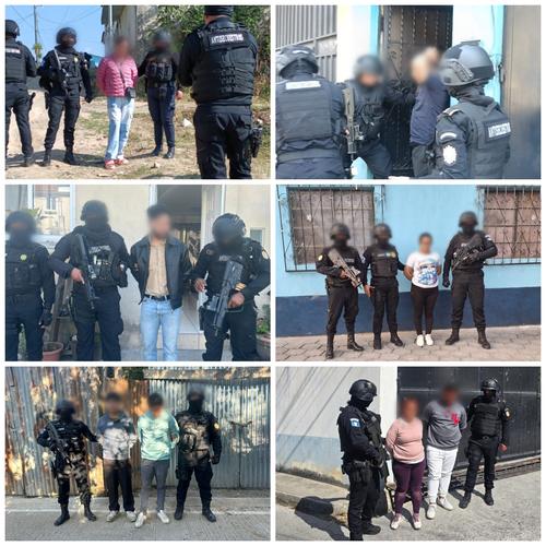 Un total de ocho personas fueron capturadas. (Foto: MP)