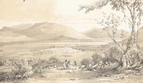 Vista de San Jer&oacute;nimo y el Valle de Salam&aacute;, en 1844, retratado por B. Van Lockhorst. (Foto: Verapaseando por la Historia)