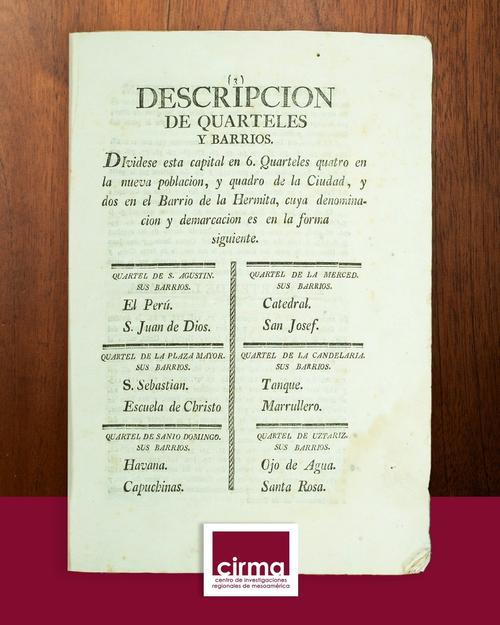 Documento original preservado por Cirma que muestra las disposiciones de las autoridades para la creaci&oacute;n de seis cuarteles en la nueva ciudad. (Foto: Cirma)