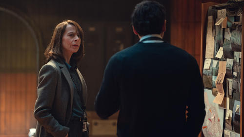 La actriz Kate Dickie interpreta a Moira Jacobson en Dept. Q (Fuente: X)