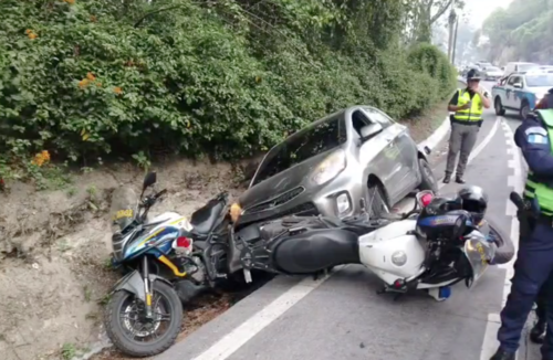 Accidente en la Bajada de Villa Lobos. (Foto: PMT Villa Nueva)