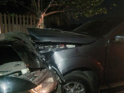 Al intentar escapar, el ruso termin&oacute; colisionando contra otro veh&iacute;culo. (Foto: PNC)