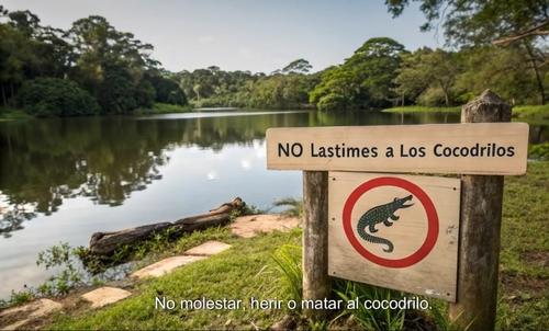 Los cocodrilos pueden estar sumergidos y pasar desapercibidos. (Foto: Conap)