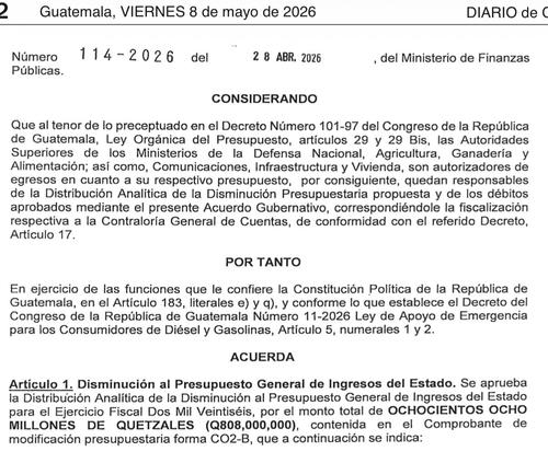 Defensa aportar&aacute; Q400 millones para financiar subsidio de diesel y gasolina. (Imagen: captura de pantalla)
