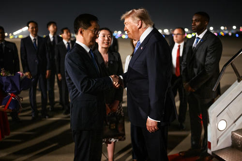 Donald Trump, presidente de EE.UU., fue recibido por Xi Jinping, presidente de la Rep&uacute;blica Popular China. (Foto: The White House/Soy502)

