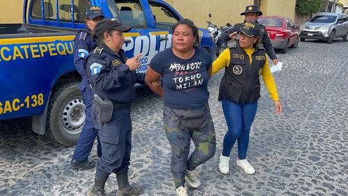La presunta secuestradora es Marielos Alejandra Vicente S&aacute;nchez, quien fue capturada por las fuerzas de seguridad. (Foto: PNC)