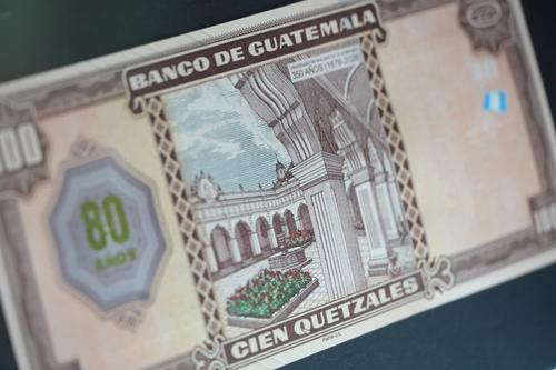 Banco de Guatemala, billete conmemorativo, 80 a&ntilde;os, aniversario, Banguat, 02