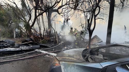 Las llamas se expandieron r&aacute;pidamente en el sector. (Foto: Bomberos Voluntarios)