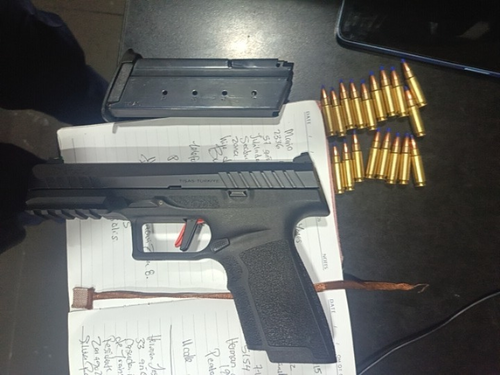Esta el arma que uso para golpear y amenazar al PMT. (Foto: PNC)