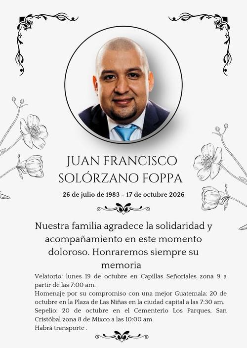 (Imagen v&iacute;a: Facebook/ Juan Francisco Sol&oacute;rzano Foppa)