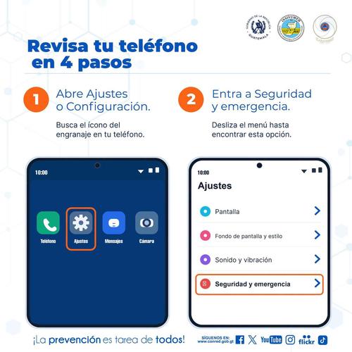 Paso 1 y dos para activar la herramienta. (Foto: Conred)