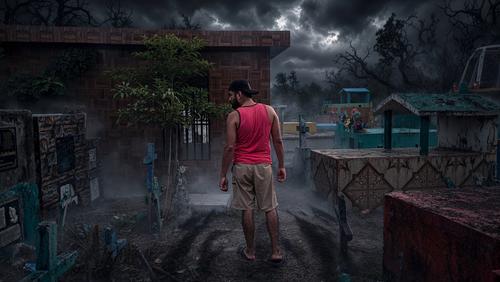 El misterioso conejo rondaba por las tumbas del cementerio en los a&ntilde;os noventa. (Foto: Catalina Jarqu&iacute;n + ilustraci&oacute;n de Grok)