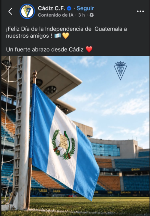 Cádiz CF, futbol, ondea, bandera, Guatemala, soy502, guatemala, noticias 1