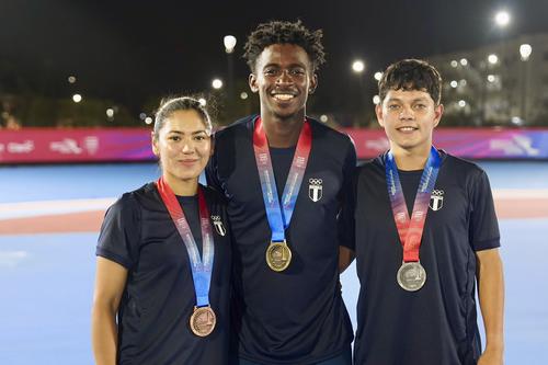 Dalia Soberanis, Faberson Bonilla y Allan L&oacute;pez lograron resultado importantes en los Juegos Centroamericanos y del Caribe 2026. (Foto: COG) 