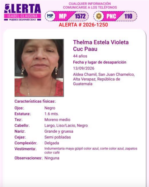 La alerta fue difundida en redes sociales tras su desaparici&oacute;n. (Foto: RRSS)
