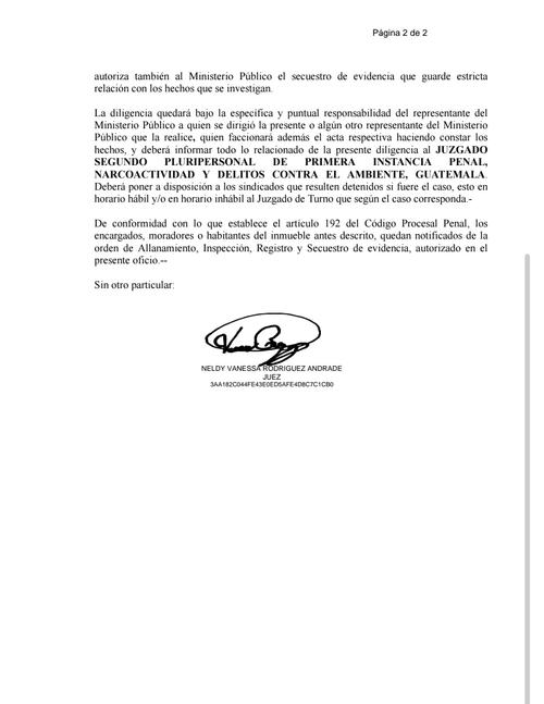 As&iacute; se llevar&aacute;n a cabo las diligencias de investigaci&oacute;n. (Foto: Organismo Judicial)