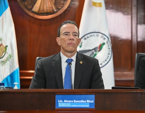 &Aacute;lvaro Gonz&aacute;lez Ricci, actual presidente del Banco de Guatemala, explic&oacute; la decisi&oacute;n de la Junta Monetaria de mantener en 3.5% la tasa de inter&eacute;s l&iacute;der. (Foto: Banco de Guatemala)