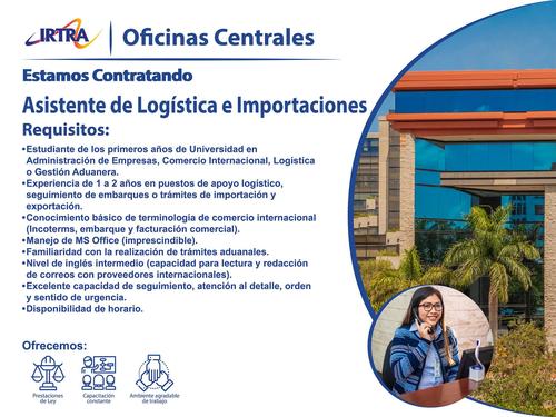 Esta plaza es para laborar en las oficinas centrales. (Foto: Irtra)