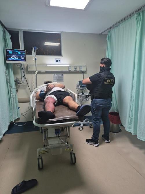 El extraditable fue enviado aun centro asistencial debido a sus heridas. (Foto: PNC)