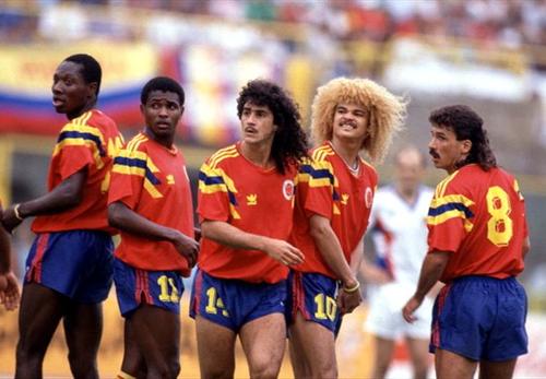 Freddy Rinc&oacute;n, Bernardo Red&iacute;n, Leonel &Aacute;lvarez, Carlos Valderrama y Gabriel Jaime G&oacute;mez, en el Mundial Italia 1990. (Foto: Deportes Terra)