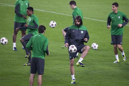 Los jugadores del Celtic, equipo ya eliminado de la Champions