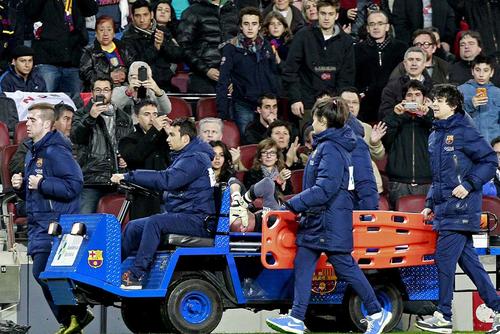 Vald&eacute;s se lesion&oacute; ante el Celta y tuvo que salir en camilla, probablemente nunca vuelva a jugar en el Camp Nou defendiendo los colores del Barcelona