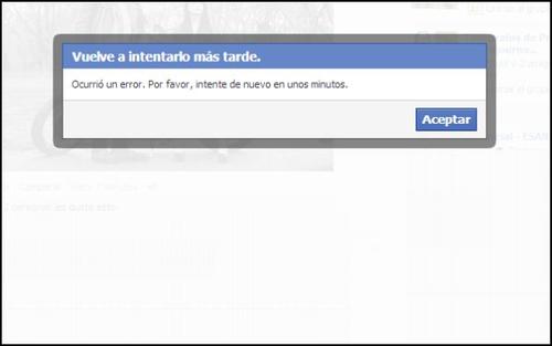 Facebook registro problemas esta ma&ntilde;ana