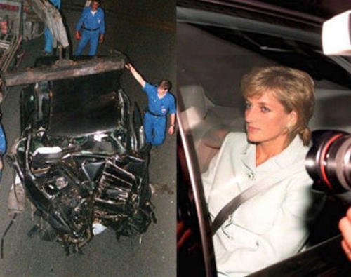 Imagen del accidente que cobró la vida de "Lady Di" el 31 de agosto de 1997 en París