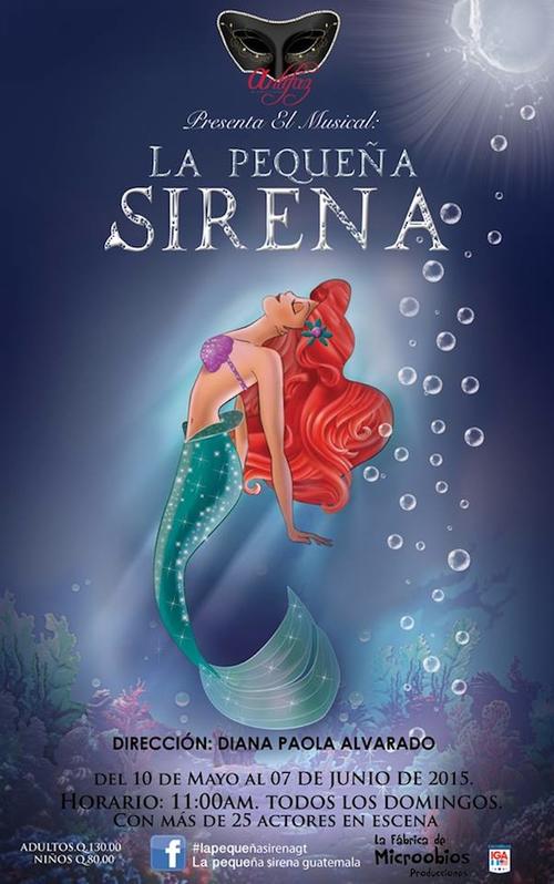 La f&aacute;brica de microbios producciones presenta "La peque&ntilde;a sirena el musical". (Dise&ntilde;o: La peque&ntilde;a sirena oficial)