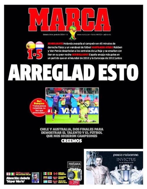 Marca en su edici&oacute;n impresa exige a la selecci&oacute;n que arreglen la imagen que dejaron en su primer partido. 