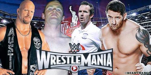 En las redes sociales ya circulan afiches montados que avisan del reto entre los futbolistas y los luchadores profesionales. (Foto: Twitter)