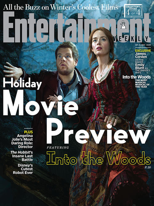 James Corder como el panadero y Emily Blunt como su esposa. (Foto: Portada de Entertainment Weekly)