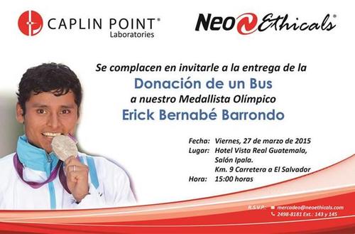La empresa anunció la entrega del bus al medallista olímpico para este viernes.