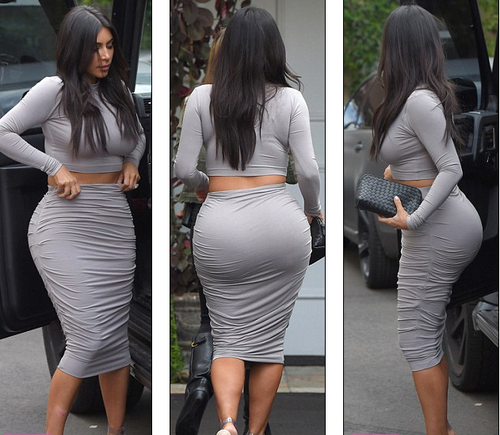 Los "outfits" de la Kardashian son documentados por la prensa rosa. (Tomado del Daily Mail).